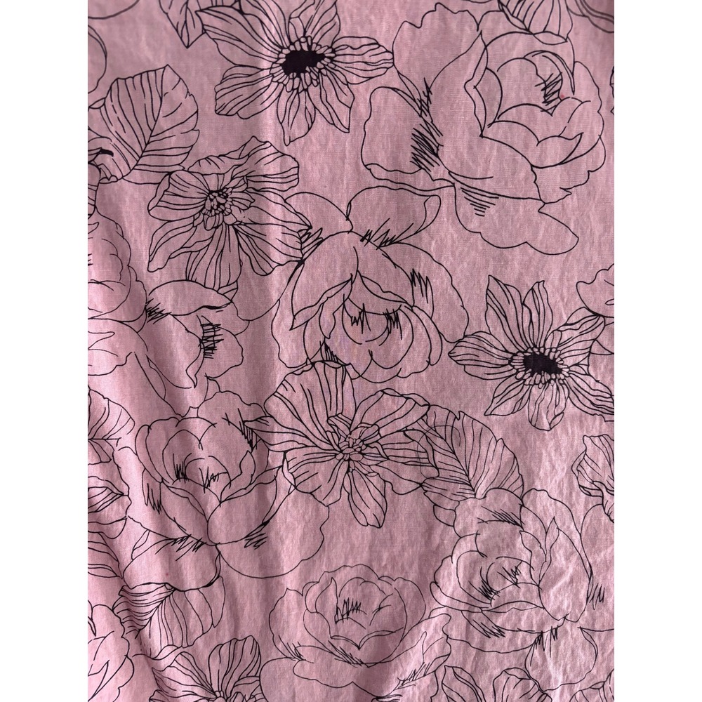 Vintage A-Line Skirt Womens Medium Pink Brown Knee Length Floral Y2K Coquette - Picture 3 of 6